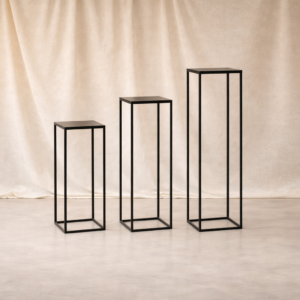 Sellettes noires (lot de 3)