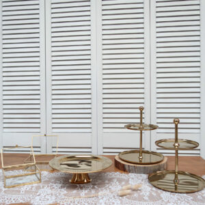 Pack supports à gâteaux dorés