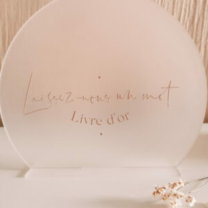 Panneau Livre d'or plexiglass givré