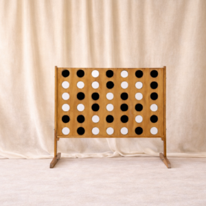 Jeu PUISSANCE 4 Géant en bois (noir et blanc)