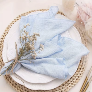 Serviette élégante bleue ciel