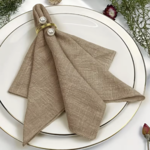 Serviette élégante brune