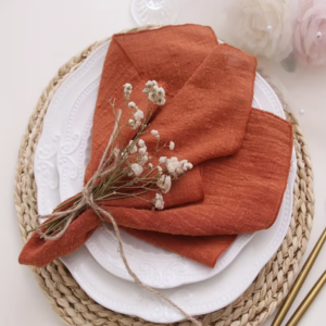 Serviette élégante paprika