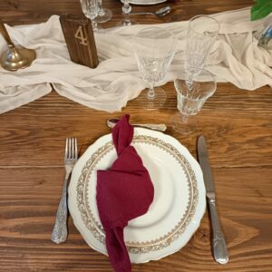 Serviette élégante bordeau