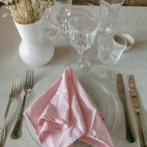 Serviette élégante rose clair