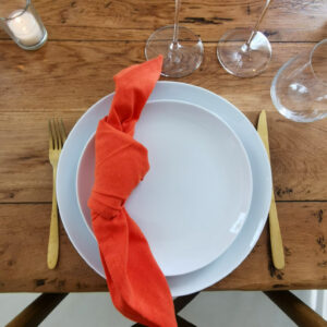 Serviette élégante orange pep's