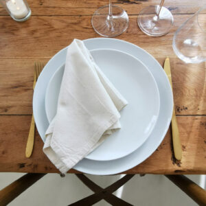 Serviette élégante ecru